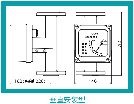 氣體轉(zhuǎn)子流量計垂直安裝示意圖